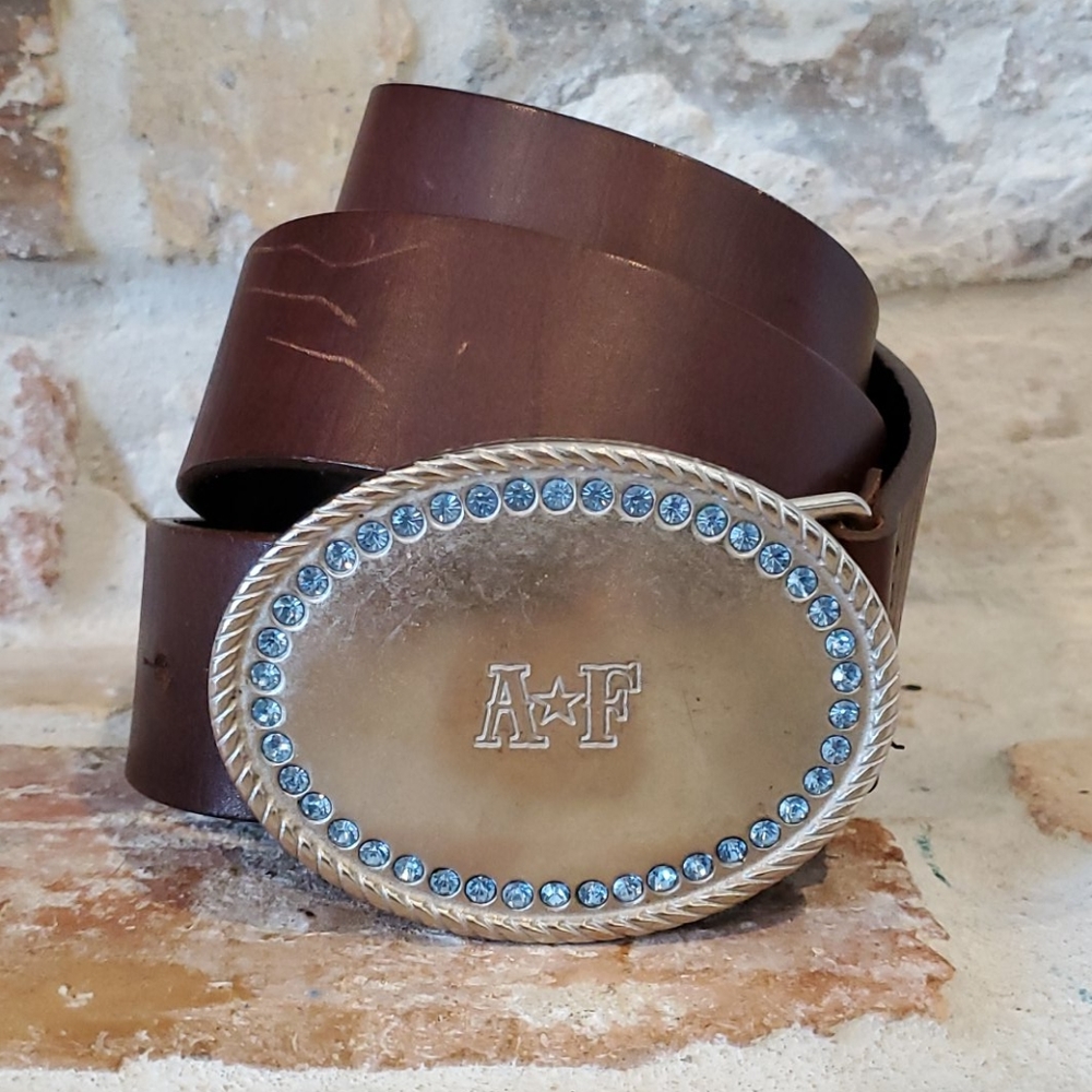 Abercrombie & Fitch Brown Leather Glitz Belt - Picture 2 of 12